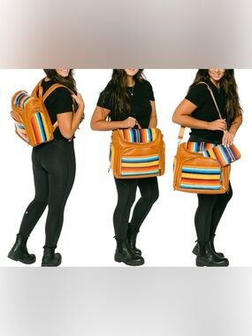Mexistuff Sarape Multifunction Bag - Diaper Bag Backpack Work or gym bag